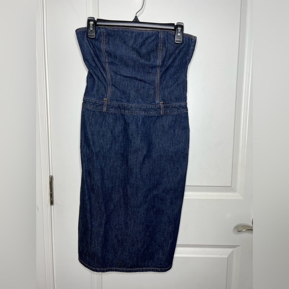 J. Crew Denim Strapless Dress
